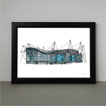 Load image into Gallery viewer, Manchester City Art Print - The Etihad Stadium