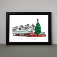 Load image into Gallery viewer, A detailed Nottingham Forest art print of the City Ground football stadium with the text 'Nottingham Forest Football Club - City Ground' underneath.