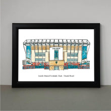 Load image into Gallery viewer, Elland Road Print with the text 'Leeds United Football Club - Elland Road' underneath.