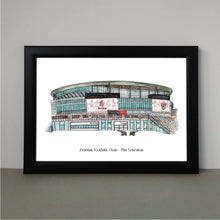 Load image into Gallery viewer, Arsenal Football Stadium Print personalised with  the text 'Arsenal Football Club - The Emirates'