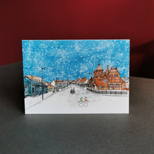 Load image into Gallery viewer, Ongar Christmas Card - Ongar High Street and Budworth Hall