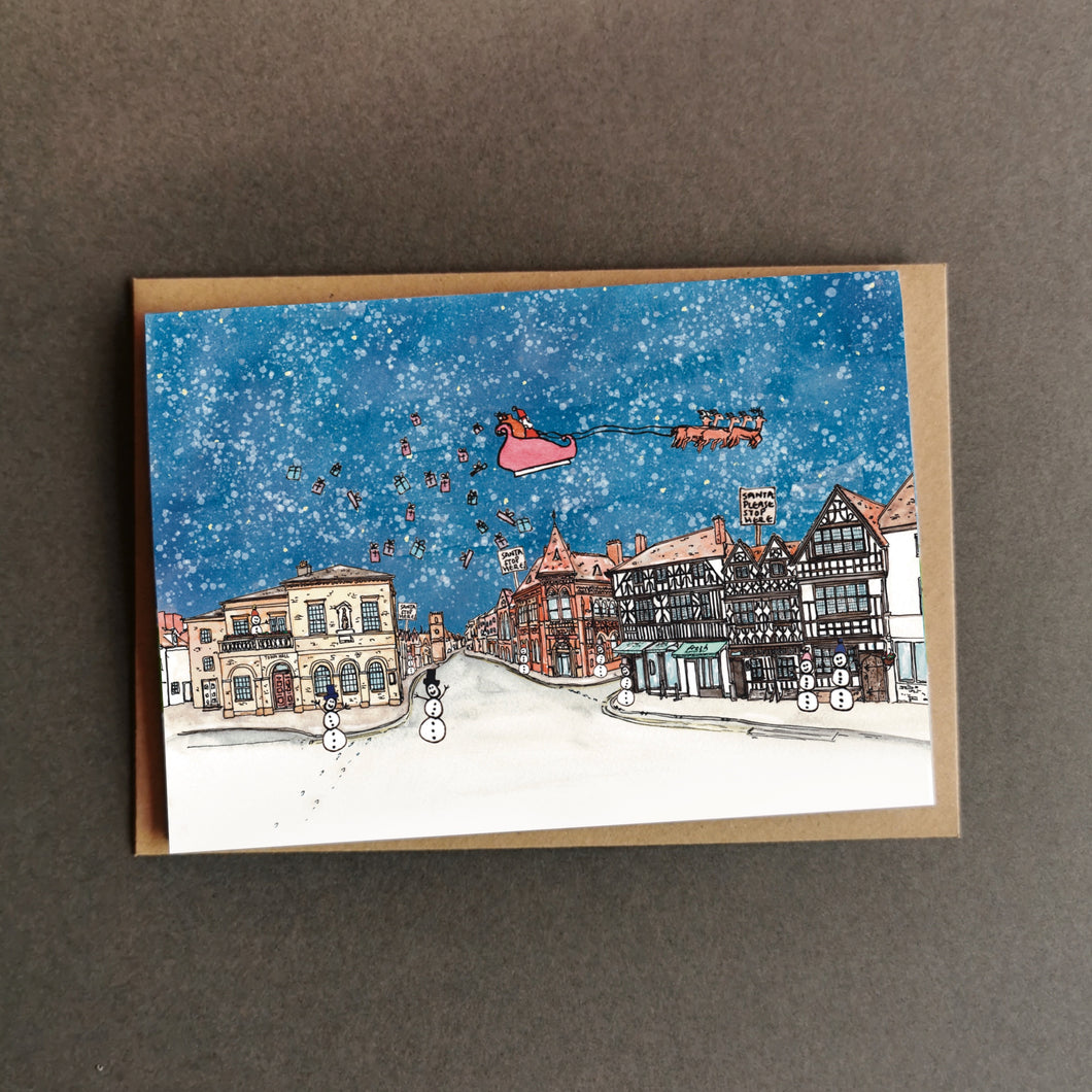 Stratford-upon-Avon Christmas Card - Sheep Street