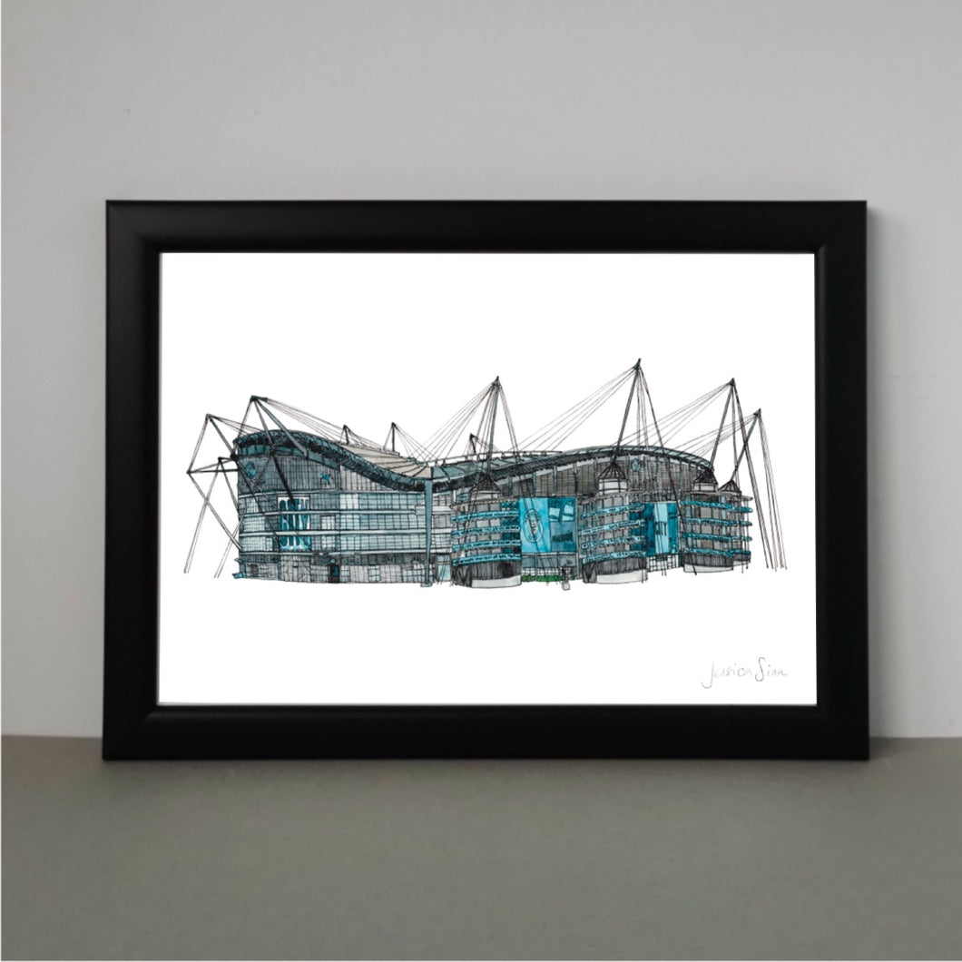 Manchester City Art Print - The Etihad Stadium