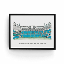 Load image into Gallery viewer, A personalised Tottenham Hotspur art print, the painting shows the inside of the old White Hart Lane stadium with the words &#39;Tottenham Hotspur - White Hart Lane - 1899 - 2017&#39; printed underneath.
