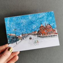 Load image into Gallery viewer, Ongar Christmas Card - Ongar High Street and Budworth Hall
