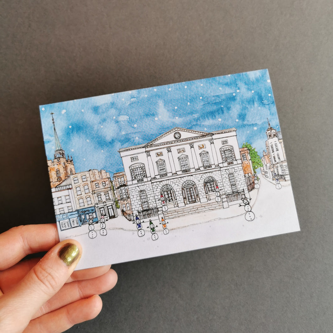 Chelmsford Christmas Card - Shire Hall and Chelmsford Cathedral