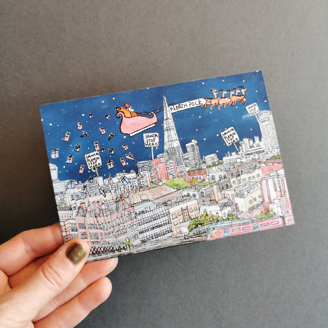 London Skyline Christmas Card - The Shard